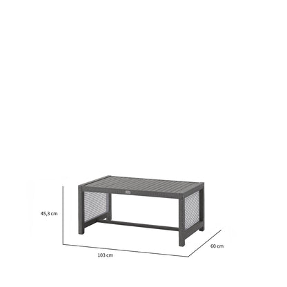 Gartenlounge Set Cane 5-teilig anthracite